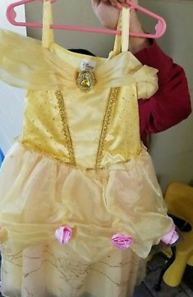 Disney Princess Gown Golden Slippers and Crown